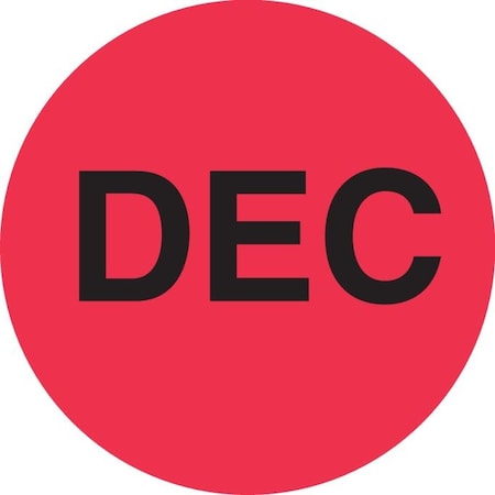 Decker Tape Products Label, DL6935, MONTHS OF YEAR - DEC, 2" DL6935